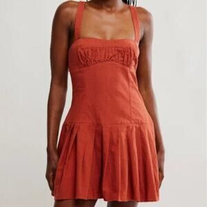 NWT Free People Azasia Mini Dress / Redwood / Size Small